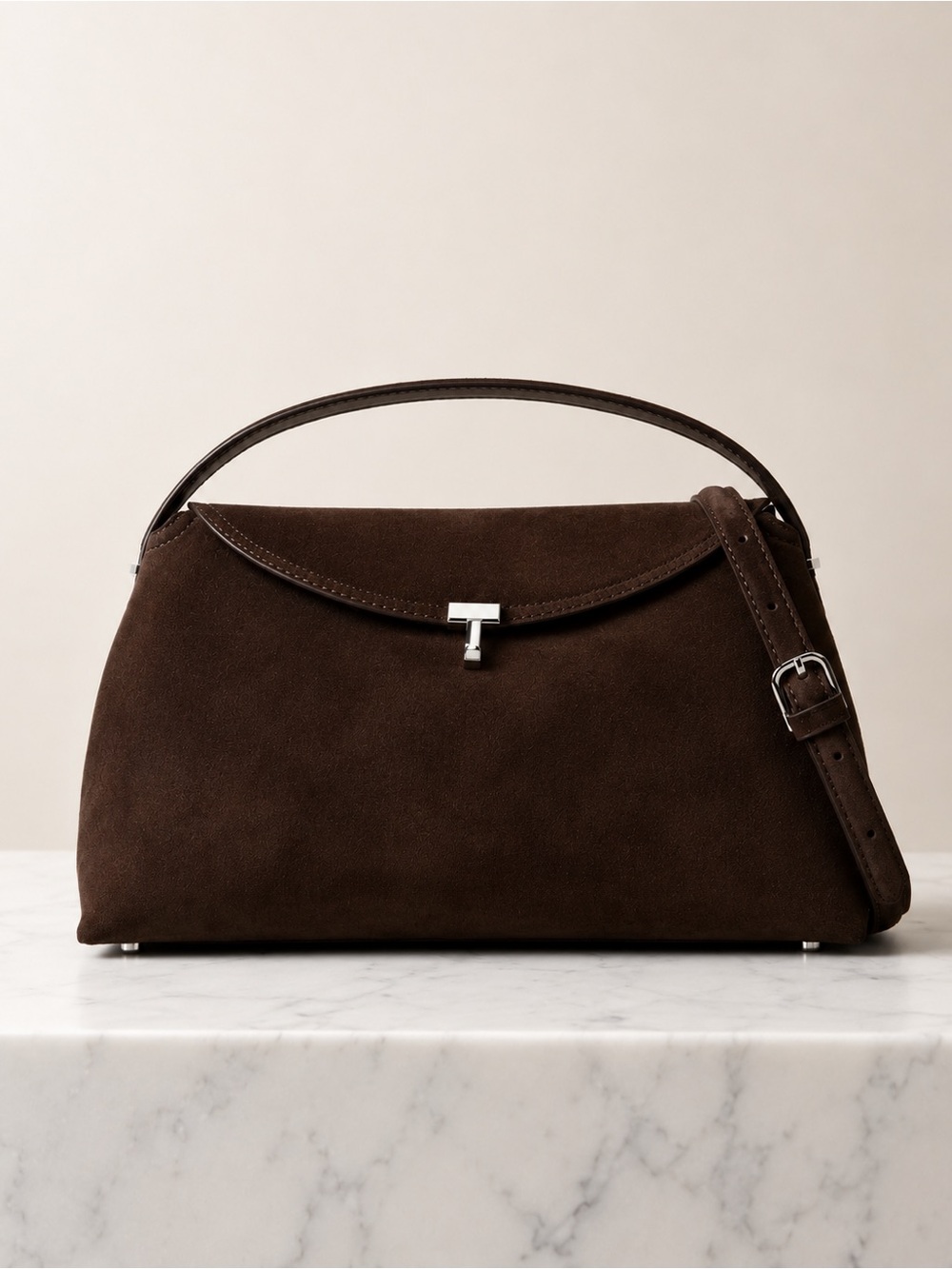 Toteme Brown Suede Shoulder Bag